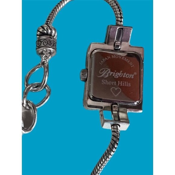 BRIGHTON SHORT HILLS SILVER WATCH WITH 2 BEADS NEW BATTERY CAN ADD BEADS main image 6